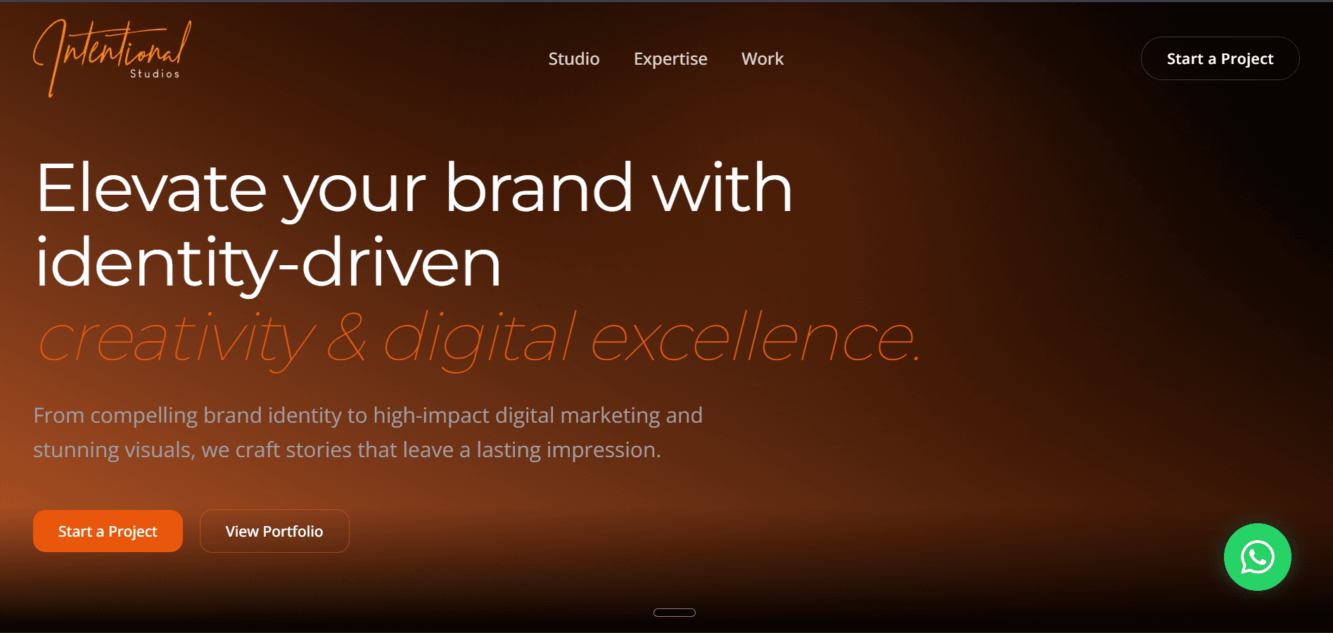 Intentional Studios — Branding Agency Website website screenshot